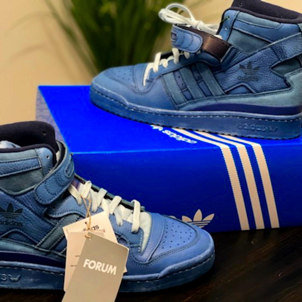 Adidas Forum high blue thread indigo
